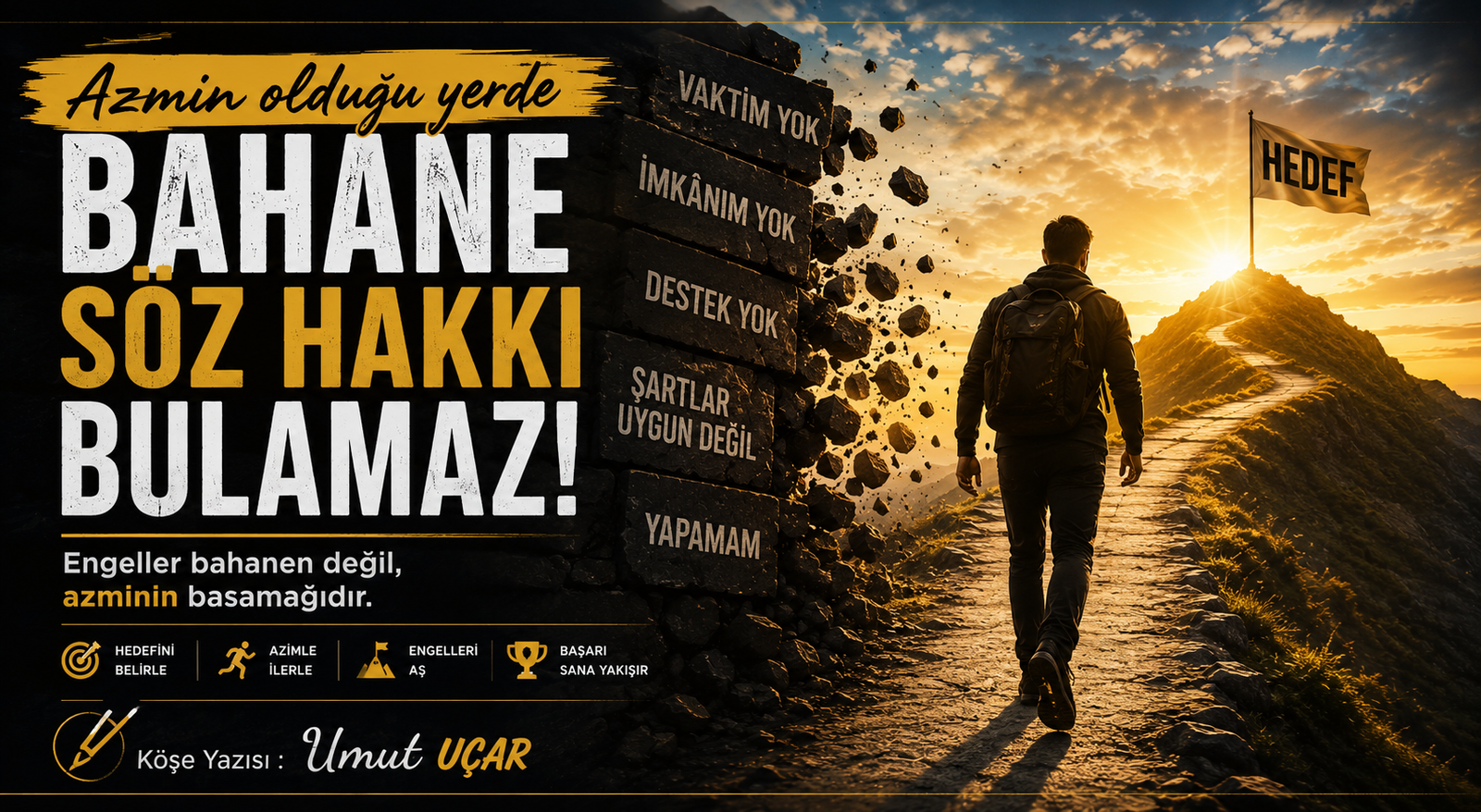 Bahaneler Değil, Azim Kazanır!