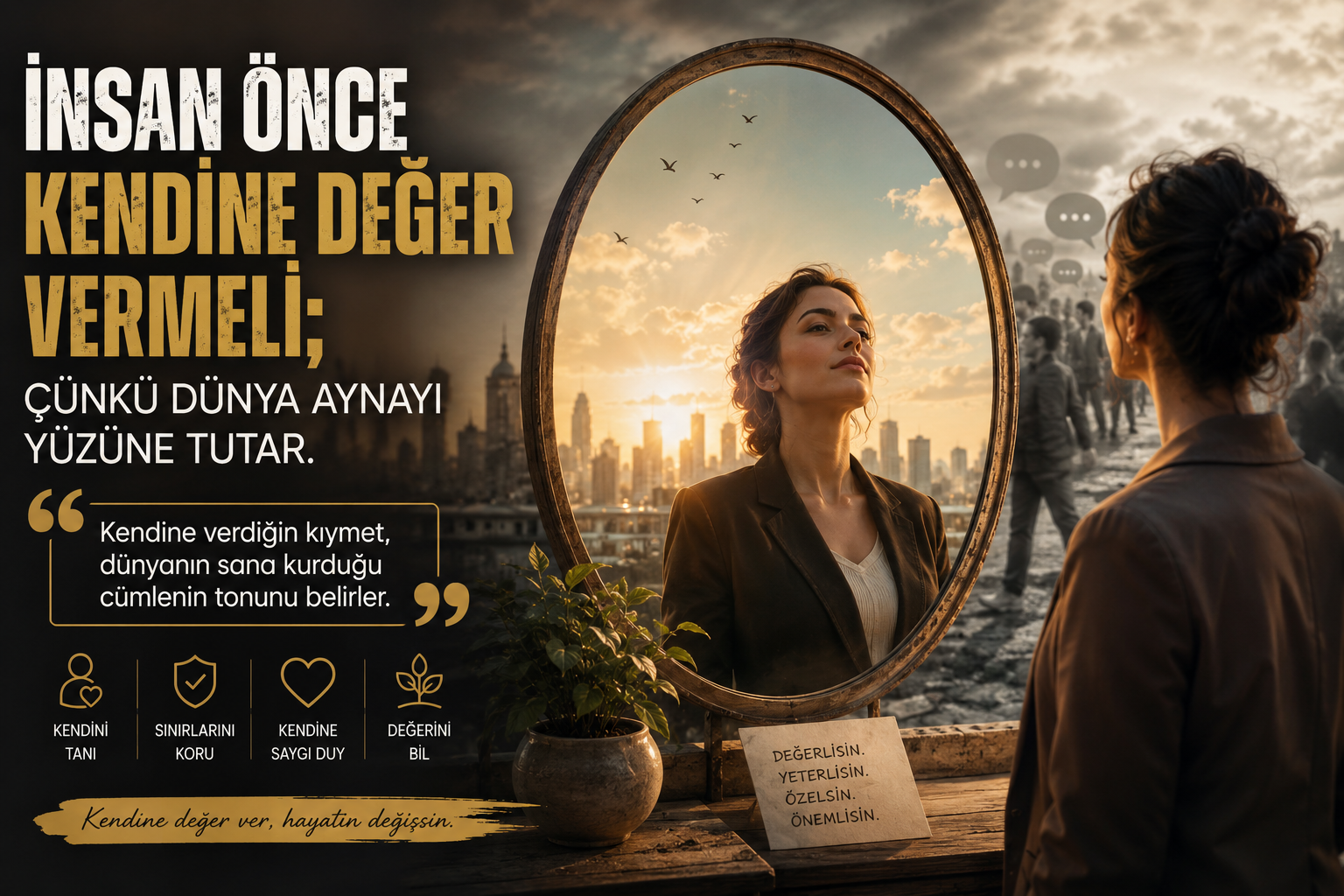 İnsan Önce Kendine Değer Vermeli; Çünkü Dünya Aynayı Yüzüne Tutar