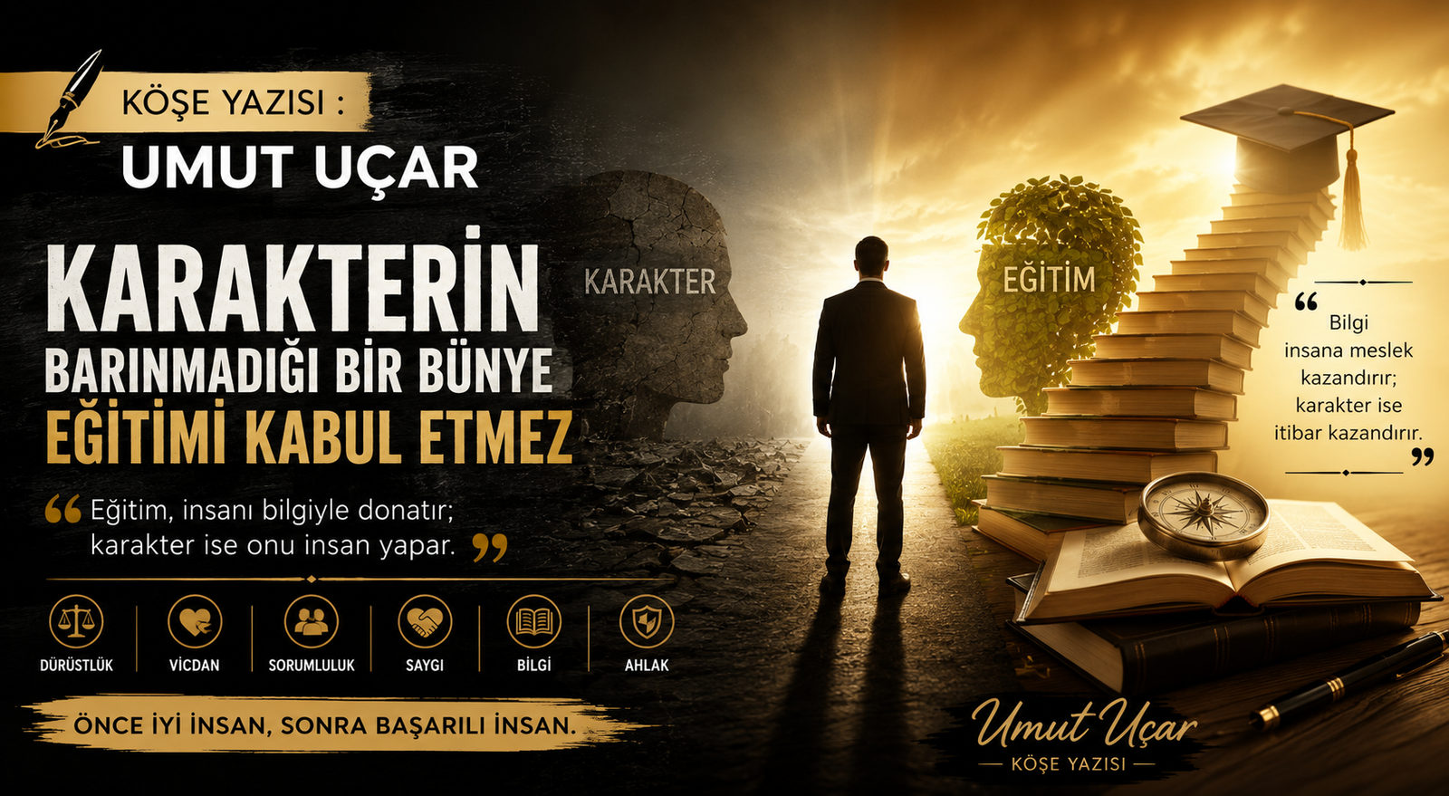 KARAKTERİN BARINMADIĞI BİR BÜNYE, EĞİTİMİ KABUL ETMEZ